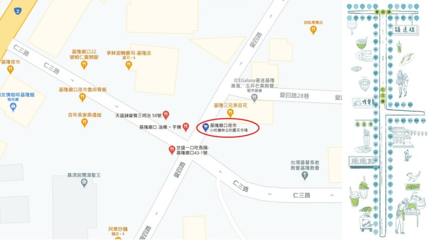 基隆,基隆廟口夜市,夜市,懶人包,甜點,日式料理,小吃,冰品,伴手禮,蛋黃酥,草莓,芋頭,基隆美食