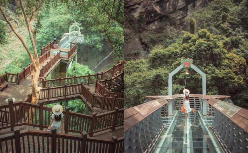 青蛙石天空步道,新竹尖石鄉,玻璃彩虹橋步道,那羅溪,全透明天空步道,野趣步道,青蛙平台,新竹,尖石,新竹旅遊,新竹景點,尖石景點,戶外景點,自然系景點,青蛙石,網美打卡,九彎十八拐木棧道,圓形玻璃觀景平台,天空步道,Z café,天然谷溫泉會館,新竹一日