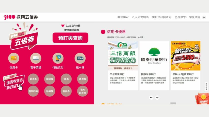 客庄券 五倍券數位綁定加碼好康出爐【信用卡/行動支付/悠遊卡/一卡通】加碼優惠彙整! 2025 五倍券數位綁定加碼好康出爐【信用卡/行動支付/悠遊卡/一卡通】加碼優惠彙整! 2 2025