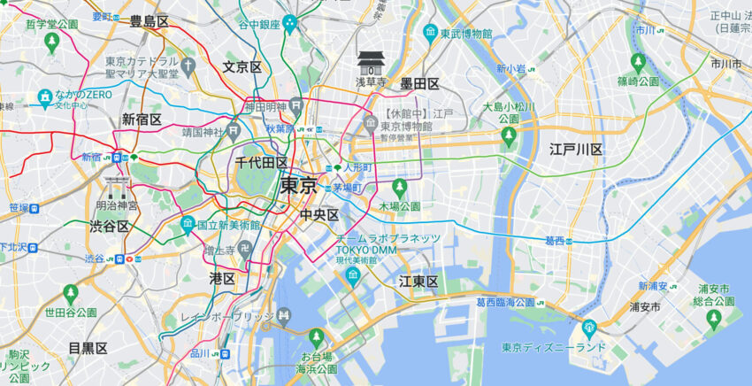 東京景點地圖