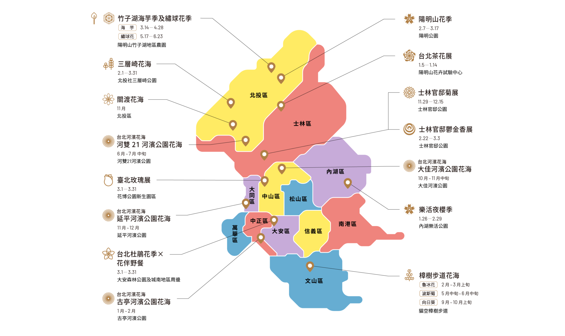 【2024台北杜鵑花季】精選大台北花季賞花景點地圖，限量推出台北景點三大商圈美食餐飲電子券 11 2024