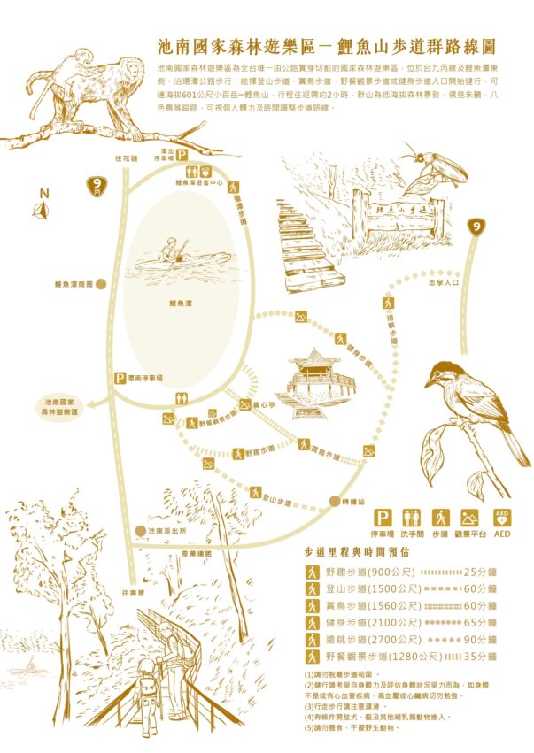 池南國家森林遊樂區 步道路線 地圖