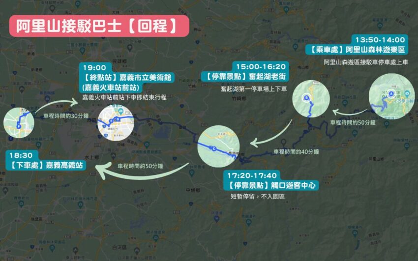 【阿里山接駁巴士】阿里山一日遊，阿里山接駁車讓你輕鬆玩阿里山兩天一夜不開車