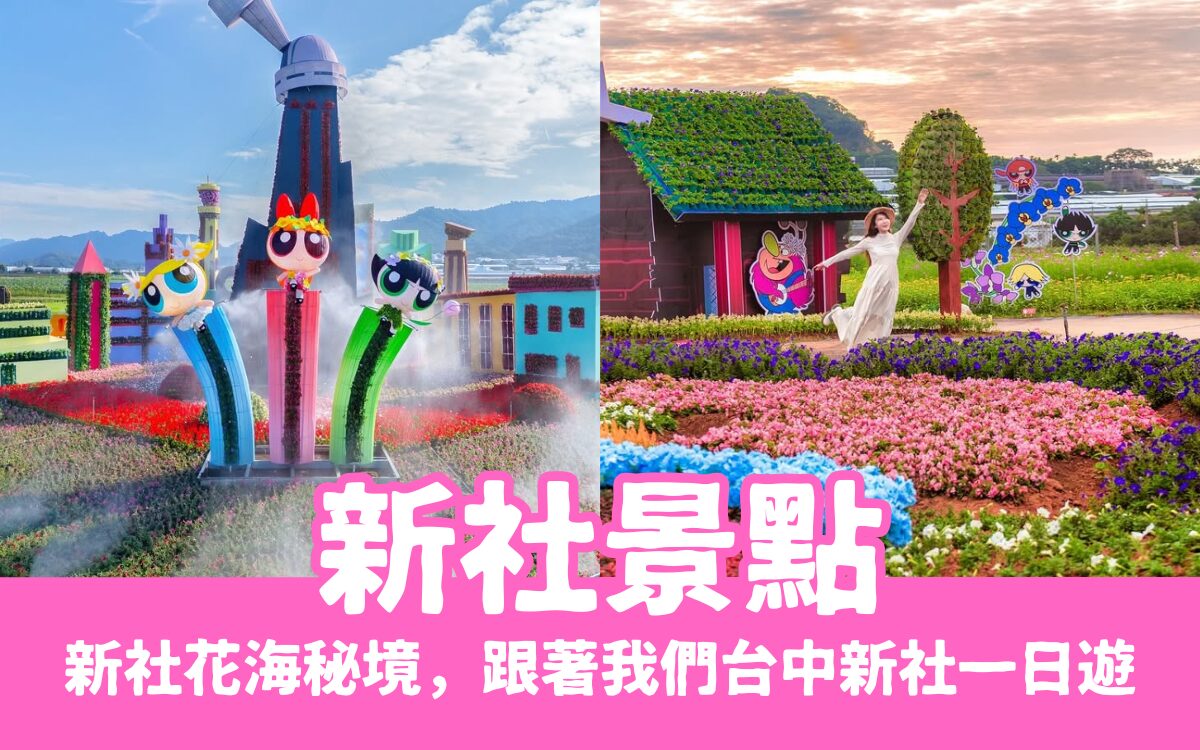 【新社景點】精選台中新社花海秘境，假日就來台中新社一日遊吧！