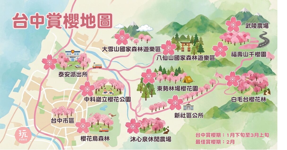 【台中賞櫻景點】推薦10個台中櫻花秘境、賞櫻勝地，春天旅遊這樣玩！